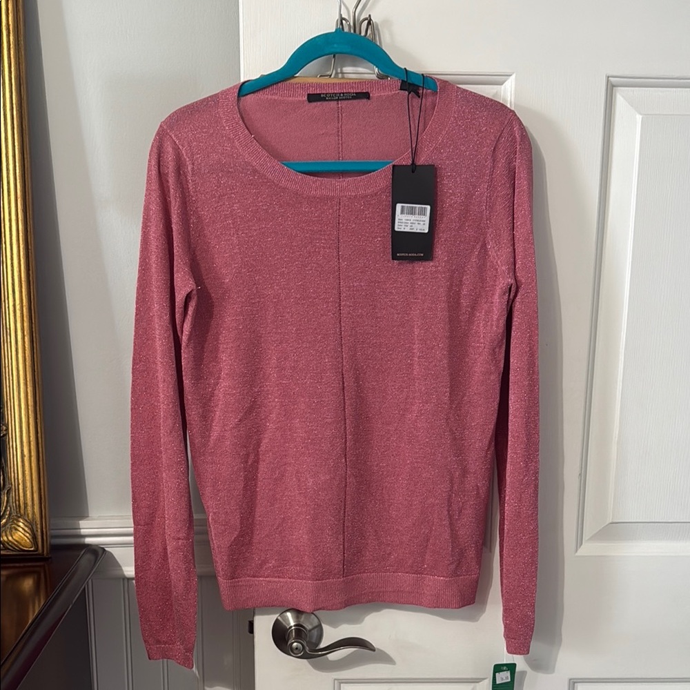 Scotch & Soda Pink Crew Neck Sweater